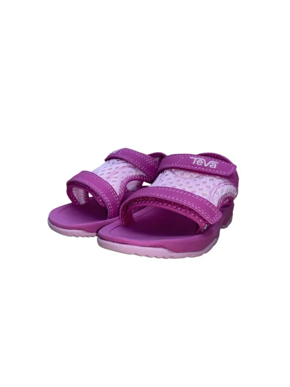 Teva Girls Pink Adjustable Strap Lightweight Comfort Sandals Size 6